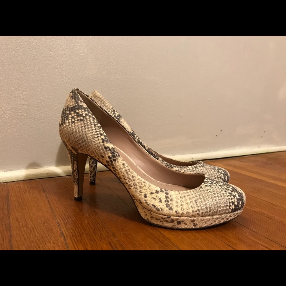 Vince Camino snakeskin pumps size 10